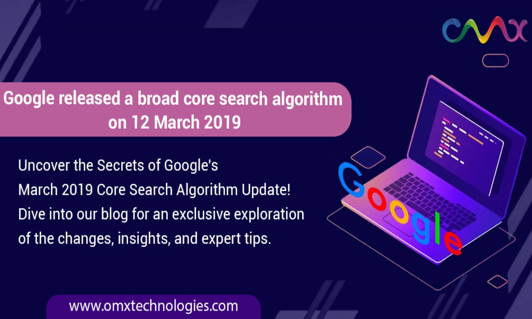 Google released a new search algorithm on 12 March 2019